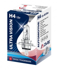 Автомобильная лампа CA-RE H4  Ultra Vision (+100% света)  12В арт.39064